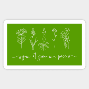 Grow At Your Own Pace Shirt, Mental Health Shirt, Mental Health Awareness, Self Love, Neurodiversity, Wildflower Shirt, Chronic Illness Sticker